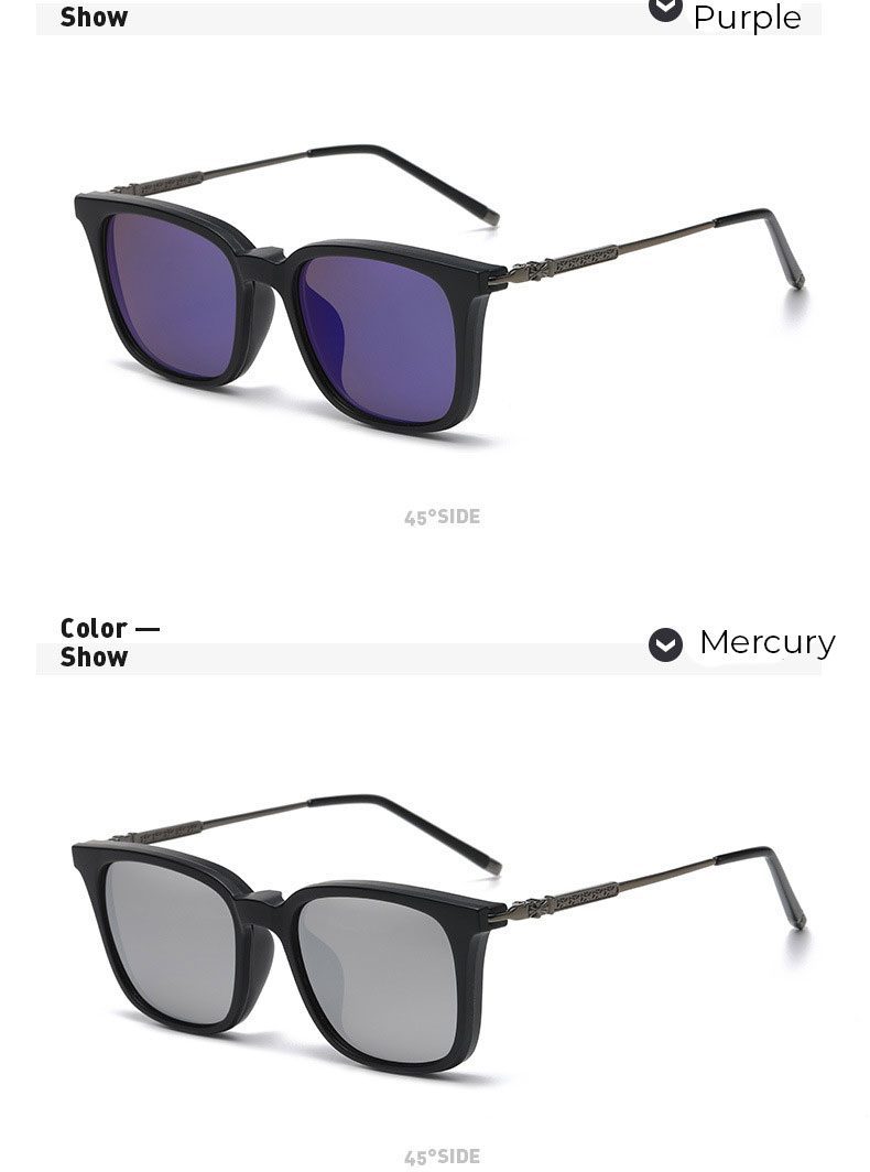 Elegant 6 In 1 Glasses Sunglasses Night Vision Computer Glasses